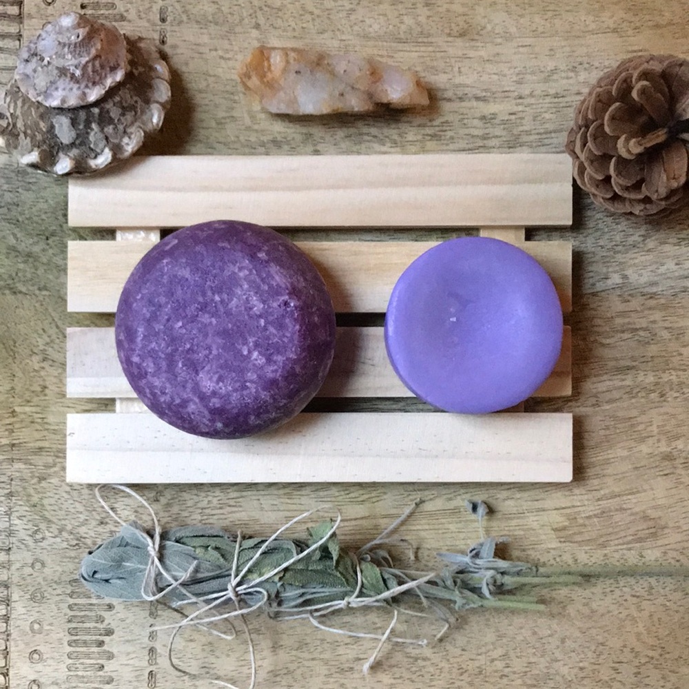 PURPLE LOTUS Mens Shampoo & conditioner set / Mountain Mom Soap Co